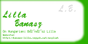 lilla banasz business card